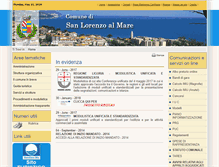 Tablet Screenshot of comune.sanlorenzoalmare.im.it
